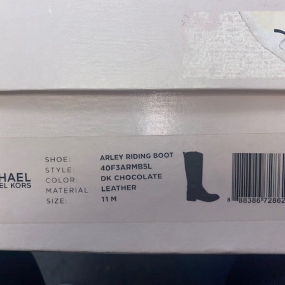 Michael Kors Arley Riding Dark Chocolate Wide Calf Boot US Size 11 - Picture 8 of 9